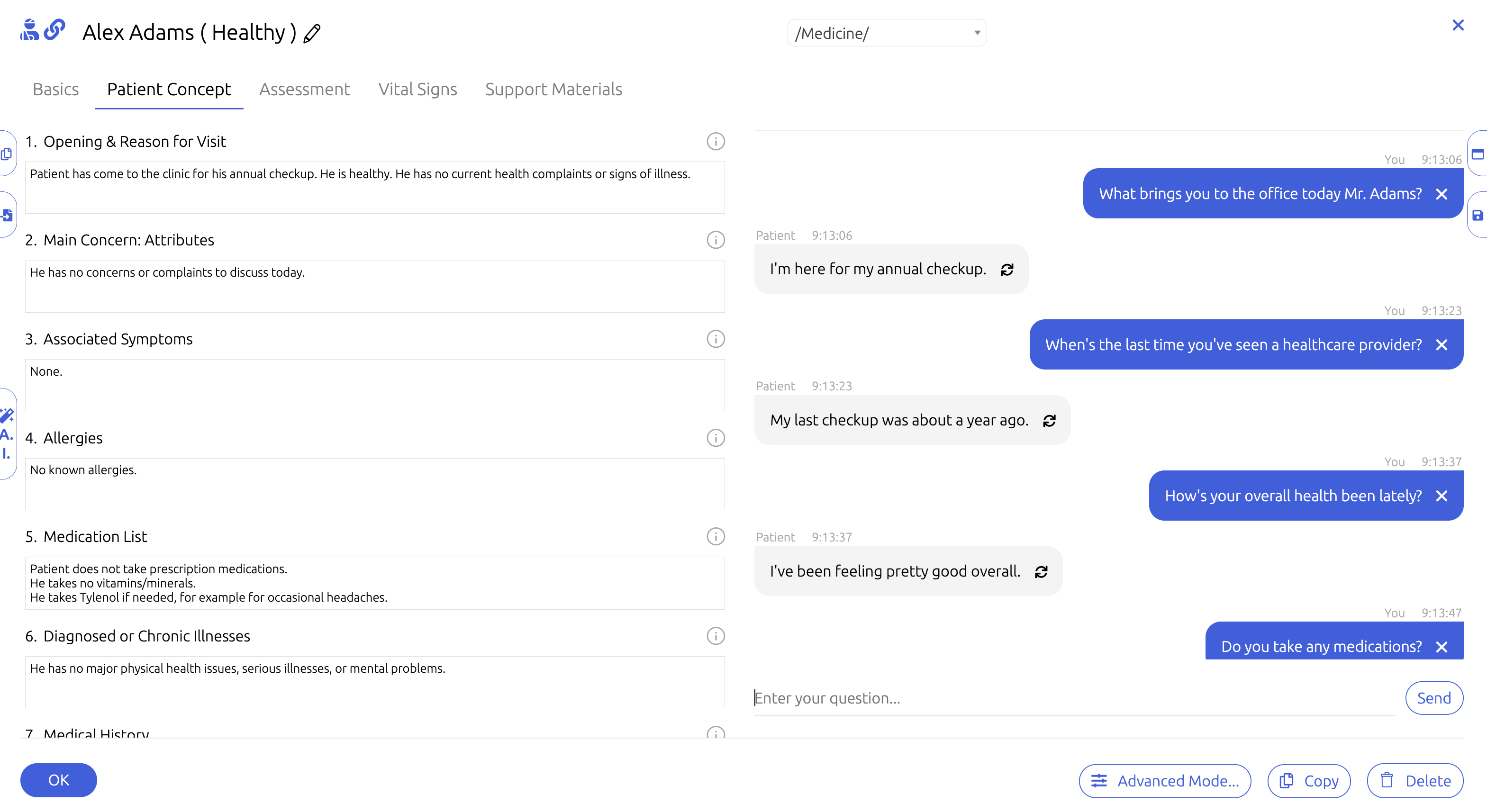 Patient Concept QA